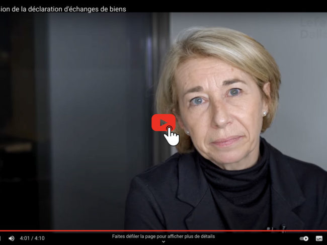 Suppression de la déclaration d'échanges de biens