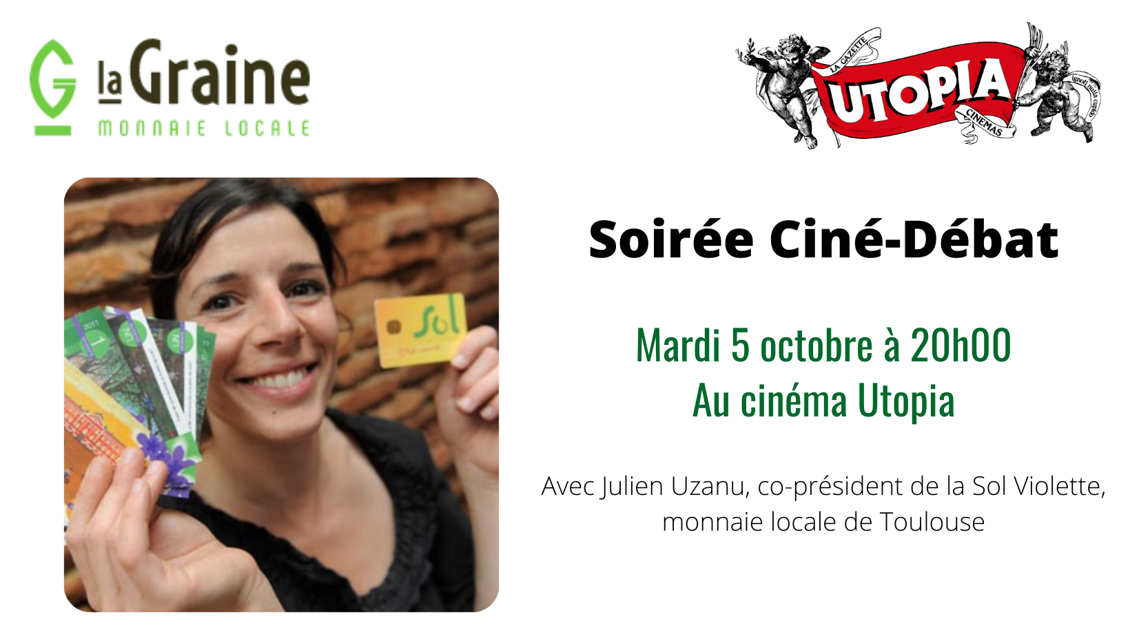 Soirée ciné-débat autour de La Graine, la monnaie alternative montpelliéraine Soirée ciné-débat autour de La Graine, la monnaie alternative montpelliéraine